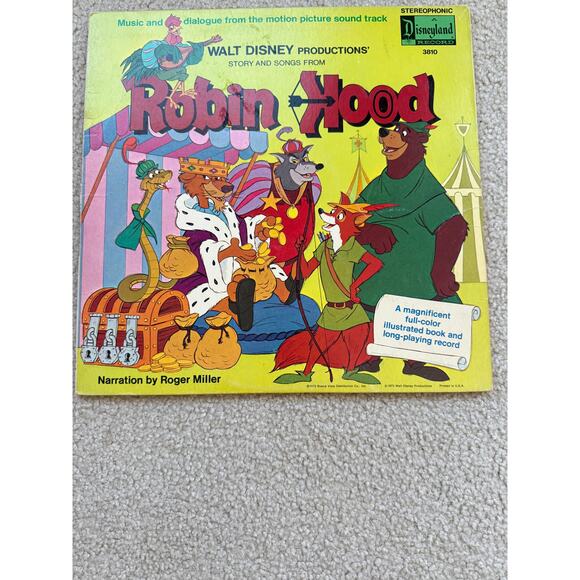 Vintage Disneyland (6) Vinyl LPs Collectible | Robin Hood, Donald Duck, + More - Picture 8 of 10